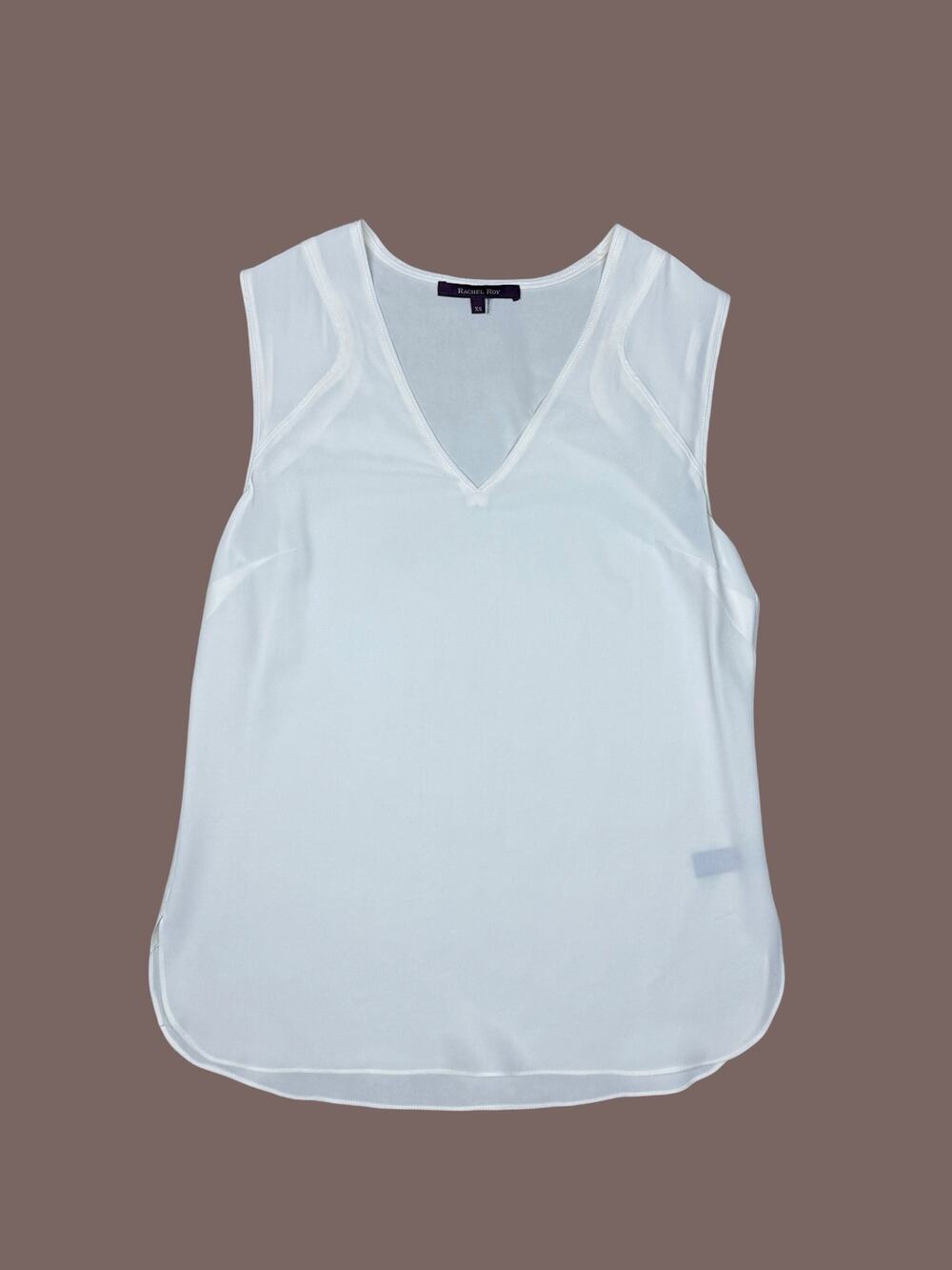 Rachel Roy 100% Silk Cream White Sleeveless Tank Blouse Size XS - Picture 1 of 6